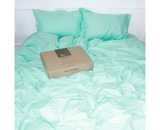 Постельное белье MirSon Satin Stripe 30-0014Mint 160х220 Семейный (2200005252864), изображение 3