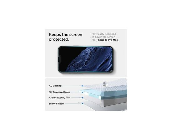 Стекло защитное Spigen Apple Iphone 14 Plus/13 Pro Max tR EZ Fit Transparency Sensor (AGL03375), изображение 8 Стекло защитное Spigen Apple Iphone 14 Plus/13 Pro Max tR EZ Fit Transparency Sensor (AGL03375), изображение 8