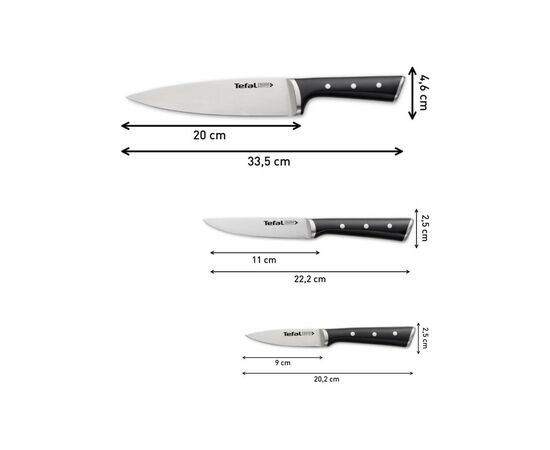 Набор ножей Tefal Ice Force 3 предмети (K2323S74), изображение 11 Набор ножей Tefal Ice Force 3 предмети (K2323S74), изображение 11