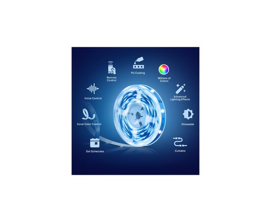 Светодиодная лента TP-Link TAPO L920-5 (TAPO-L920-5), изображение 8 Светодиодная лента TP-Link TAPO L920-5 (TAPO-L920-5), изображение 8