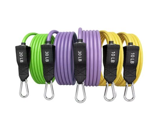 Эспандер U-Powex Resistance bands набір 5шт 100LB до 45кг (UP_1030_100LB)