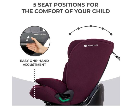 Автокресло Kinderkraft Oneto3 i-Size Cherry Pearl (KCONE300RED0000) (5902533922185), изображение 10 Автокресло Kinderkraft Oneto3 i-Size Cherry Pearl (KCONE300RED0000) (5902533922185), изображение 10