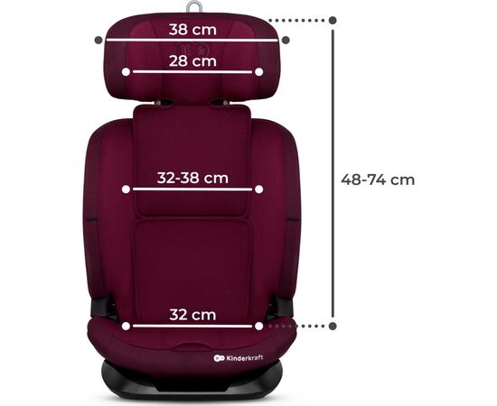 Автокресло Kinderkraft Oneto3 i-Size Cherry Pearl (KCONE300RED0000) (5902533922185), изображение 12 Автокресло Kinderkraft Oneto3 i-Size Cherry Pearl (KCONE300RED0000) (5902533922185), изображение 12