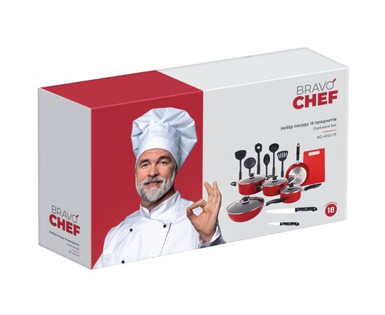 Набір посуду Bravo Chef 18 предметів (BC-6102-18), зображення 6 Набір посуду Bravo Chef 18 предметів (BC-6102-18), зображення 6