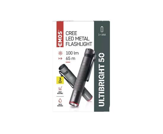 Фонарь EMOS P3150 100Lm 1AAA Metal (P3150), изображение 10 Фонарь EMOS P3150 100Lm 1AAA Metal (P3150), изображение 10
