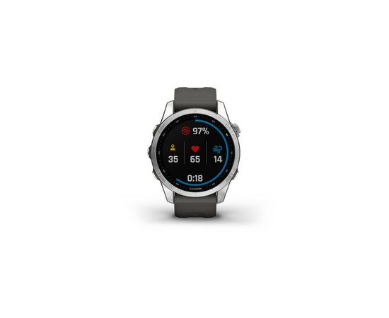 Смарт-часы Garmin fenix 7S Stainless Steel w/Graphite Band, GPS (010-02539-01), изображение 4 Смарт-часы Garmin fenix 7S Stainless Steel w/Graphite Band, GPS (010-02539-01), изображение 4