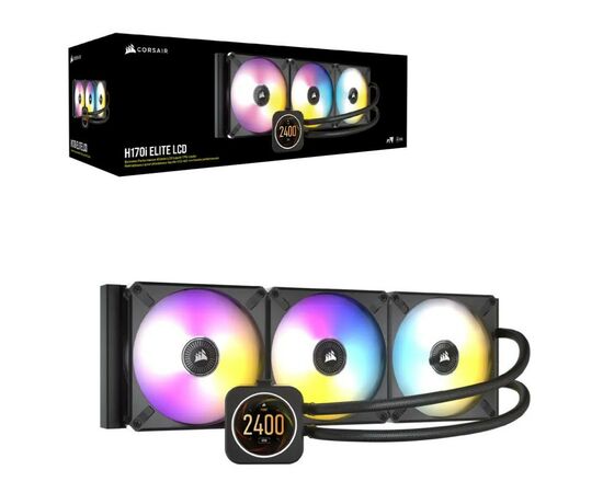 Система водного охлаждения Corsair iCUE H170i Elite LCD Display (CW-9060063-WW), изображение 9 Система водного охлаждения Corsair iCUE H170i Elite LCD Display (CW-9060063-WW), изображение 9