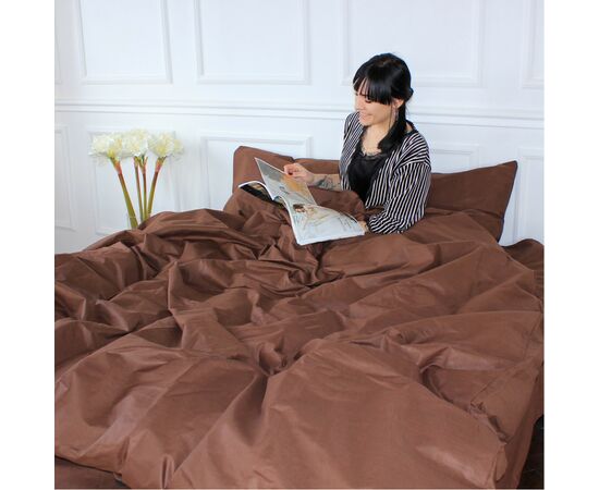 Постільна білизна MirSon Ranforce Elite 19-1217 Chocolate perla 220х240 (2200004703817), зображення 2 Постільна білизна MirSon Ranforce Elite 19-1217 Chocolate perla 220х240 (2200004703817), зображення 2