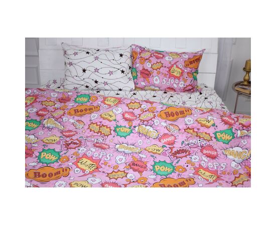 Постільна білизна MirSon Бязь Ranforce Elite 17-0512 Bombs pink Сімейний 160x220 (2200004733357)