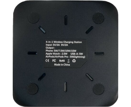 Док-станция Extradigital 4-in-1 Wireless charging for iPhone / iWatch / Airpods (W8) Black (CWE1533), изображение 10 Док-станция Extradigital 4-in-1 Wireless charging for iPhone / iWatch / Airpods (W8) Black (CWE1533), изображение 10