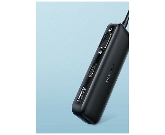 Переходник USB2.0 Type-C to VGA V1.2/HDMI V2.0b/DP V1.2a CM260 black Ugreen (60568), изображение 3 Переходник USB2.0 Type-C to VGA V1.2/HDMI V2.0b/DP V1.2a CM260 black Ugreen (60568), изображение 3
