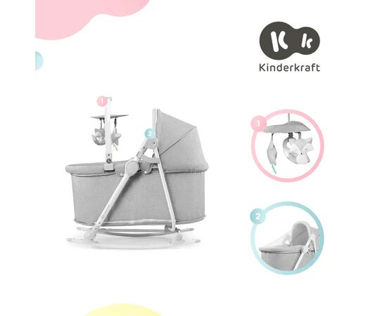 Кресло-качалка Kinderkraft 5 в 1 Nola Stone Grey (5902533917723), изображение 11 Кресло-качалка Kinderkraft 5 в 1 Nola Stone Grey (5902533917723), изображение 11