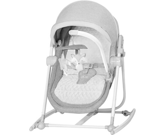 Крісло-гойдалка Kinderkraft 5 в 1 Nola Stone Grey (5902533917723)