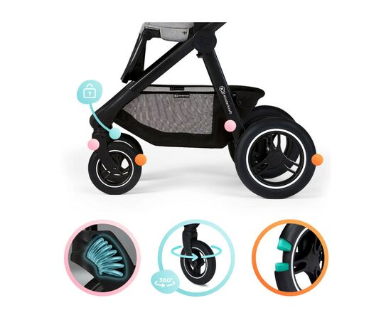 Коляска Kinderkraft 2 в 1 Everyday Light Gray (KSEVER00LGR2000) (5902533917556), изображение 12 Коляска Kinderkraft 2 в 1 Everyday Light Gray (KSEVER00LGR2000) (5902533917556), изображение 12