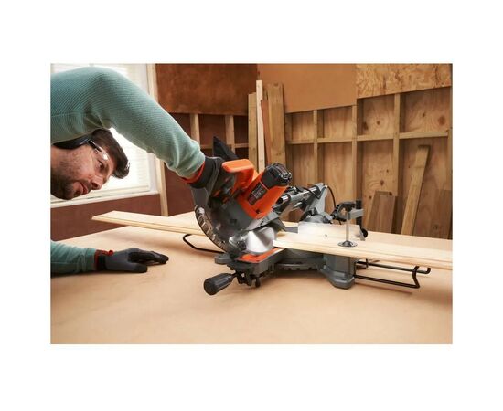 Торцовочная пила Black&Decker 1500 Вт, диск 216х30 мм, 4700 об/мин, XPS, вес 15 кг (BES701), изображение 5