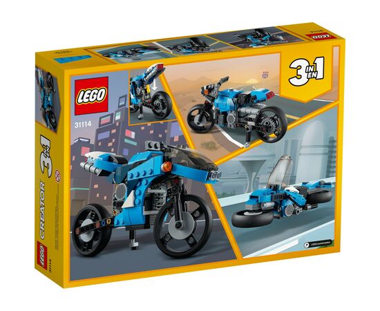 Конструктор LEGO Creator Супермотоцикл 236 деталей (31114), зображення 12 Конструктор LEGO Creator Супермотоцикл 236 деталей (31114), зображення 12