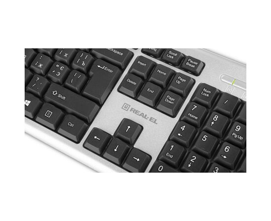 Клавиатура REAL-EL 507 Standard USB Silver, изображение 10 Клавиатура REAL-EL 507 Standard USB Silver, изображение 10