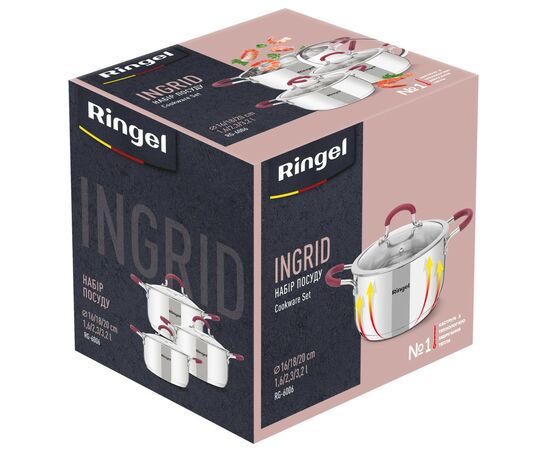 Набор посуды Ringel Ingrid 6 предметів (RG-6006), изображение 5 Набор посуды Ringel Ingrid 6 предметів (RG-6006), изображение 5