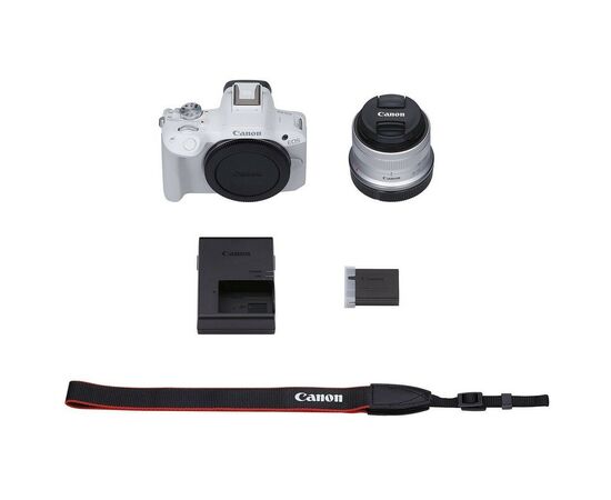 Цифровой фотоаппарат Canon EOS R50 + RF-S 18-45 IS STM White (5812C030), изображение 2 Цифровой фотоаппарат Canon EOS R50 + RF-S 18-45 IS STM White (5812C030), изображение 2