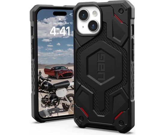 Чехол для мобильного телефона UAG Apple iPhone 15 Monarch Pro Magsafe, Kevlar Black (114219113940), изображение 2