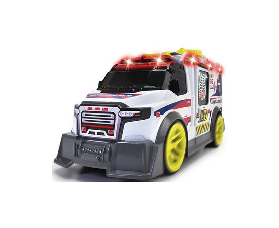 Спецтехніка Dickie Toys Функціональний автомобіль Швидка допомога з аксесуарами зі звуком та світловими ефектами 41 см (3307003), зображення 6 Спецтехніка Dickie Toys Функціональний автомобіль Швидка допомога з аксесуарами зі звуком та світловими ефектами 41 см (3307003), зображення 6