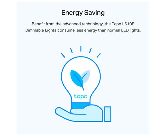 Розумна лампочка TP-Link TAPO-L510E-2-PACK, зображення 12 Розумна лампочка TP-Link TAPO-L510E-2-PACK, зображення 12