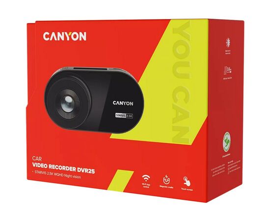 Видеорегистратор Canyon DVR25 WQHD 2.5K 1440p Wi-Fi Black (CND-DVR25), изображение 11 Видеорегистратор Canyon DVR25 WQHD 2.5K 1440p Wi-Fi Black (CND-DVR25), изображение 11