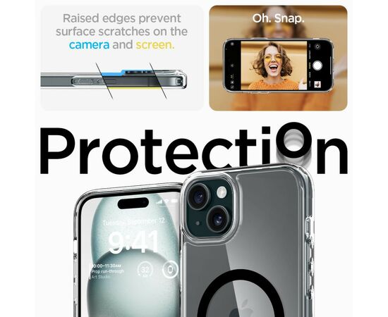 Чехол для мобильного телефона Spigen Apple iPhone 15 Plus Ultra Hybrid MagFit Graphite (ACS06662), изображение 7 Чехол для мобильного телефона Spigen Apple iPhone 15 Plus Ultra Hybrid MagFit Graphite (ACS06662), изображение 7