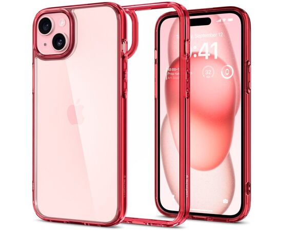 Чехол для мобильного телефона Spigen Apple iPhone 15 Plus Ultra Hybrid Red Crystal (ACS06654), изображение 2 Чехол для мобильного телефона Spigen Apple iPhone 15 Plus Ultra Hybrid Red Crystal (ACS06654), изображение 2