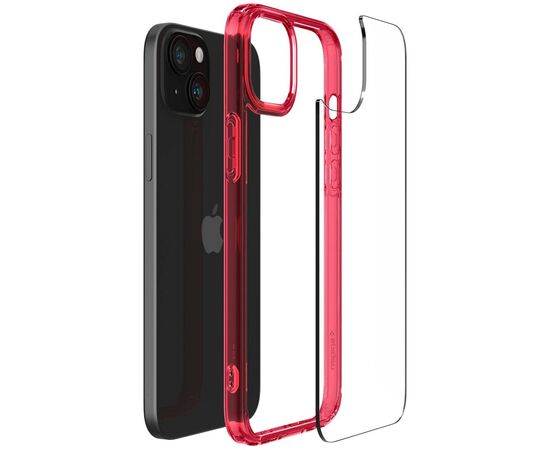 Чехол для мобильного телефона Spigen Apple iPhone 15 Plus Ultra Hybrid Red Crystal (ACS06654), изображение 9 Чехол для мобильного телефона Spigen Apple iPhone 15 Plus Ultra Hybrid Red Crystal (ACS06654), изображение 9