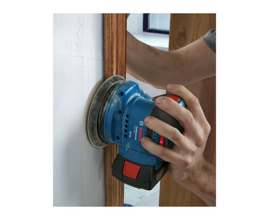 Шлифовальная машина Bosch GEX 185-LI, 18В, 125 мм, 6000-10000 об/мин (без АКБ и ЗУ) (0.601.3A5.020), изображение 11 Шлифовальная машина Bosch GEX 185-LI, 18В, 125 мм, 6000-10000 об/мин (без АКБ и ЗУ) (0.601.3A5.020), изображение 11