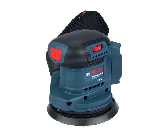 Шлифовальная машина Bosch GEX 185-LI, 18В, 125 мм, 6000-10000 об/мин (без АКБ и ЗУ) (0.601.3A5.020), изображение 9 Шлифовальная машина Bosch GEX 185-LI, 18В, 125 мм, 6000-10000 об/мин (без АКБ и ЗУ) (0.601.3A5.020), изображение 9