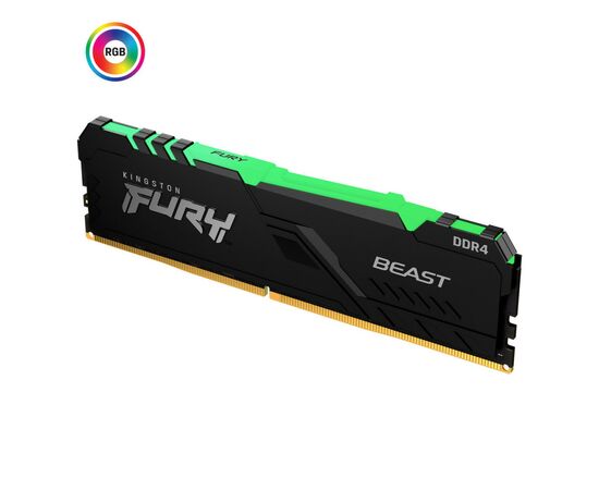 Модуль памяти для компьютера DDR4 8GB 3600 MHz Fury Beast RGB Kingston Fury (ex.HyperX) (KF436C17BBA/8)