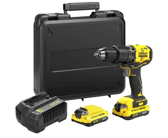 Шуруповерт Stanley FatMax, Li-lon 18 В, 60 Нм, 2 АКБ + ЗУ, кейс (SFMCD715D2K), изображение 3 Шуруповерт Stanley FatMax, Li-lon 18 В, 60 Нм, 2 АКБ + ЗУ, кейс (SFMCD715D2K), изображение 3