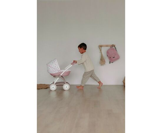 Коляска для кукол Smoby Baby Nurse Модерн Люлька с корзиной Розо (254118), изображение 6