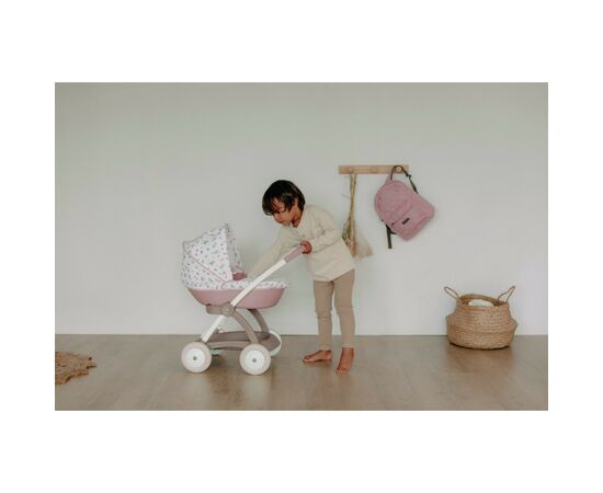 Коляска для кукол Smoby Baby Nurse Модерн Люлька с корзиной Розо (254118), изображение 7