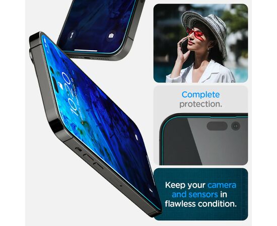 Стекло защитное Spigen Apple Iphone 14 Pro Max Glas tR EZ Fit (2 Pack), Clear (AGL05202), изображение 5 Стекло защитное Spigen Apple Iphone 14 Pro Max Glas tR EZ Fit (2 Pack), Clear (AGL05202), изображение 5