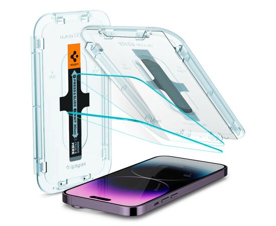 Стекло защитное Spigen Apple Iphone 14 Pro Max Glas tR EZ Fit (2 Pack), Clear (AGL05202)