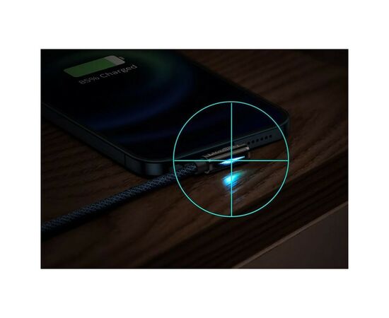 Дата кабель USB 2.0 AM to Lightning 1.0m CACS 2.4A 90 Legend Series Elbow Blue Baseus (CACS000003), зображення 11 Дата кабель USB 2.0 AM to Lightning 1.0m CACS 2.4A 90 Legend Series Elbow Blue Baseus (CACS000003), зображення 11