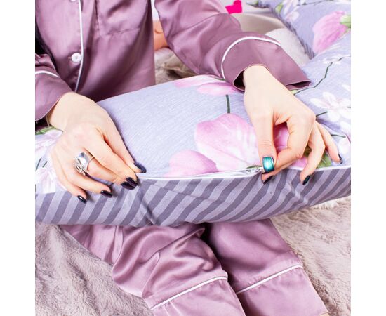 Подушка MirSon для беременных и кормления №8316 Print Line 19-6757 Regina Бязь 30х170х20 см (2200006200413), изображение 3 Подушка MirSon для беременных и кормления №8316 Print Line 19-6757 Regina Бязь 30х170х20 см (2200006200413), изображение 3