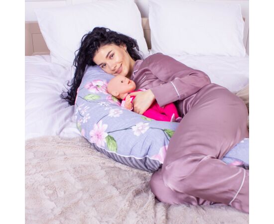 Подушка MirSon для беременных и кормления №8316 Print Line 19-6757 Regina Бязь 30х170х20 см (2200006200413), изображение 4 Подушка MirSon для беременных и кормления №8316 Print Line 19-6757 Regina Бязь 30х170х20 см (2200006200413), изображение 4