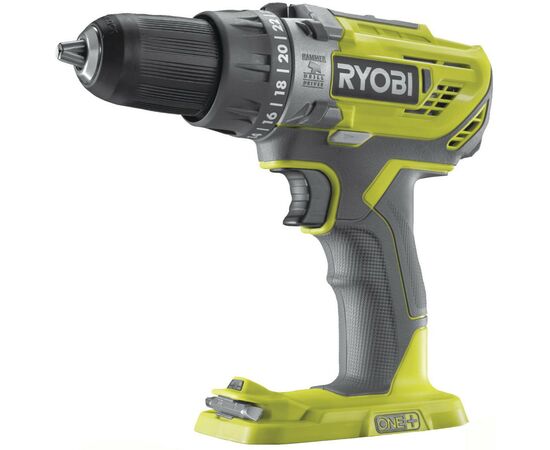 Шуруповерт Ryobi R18PD3-220TAH, ONE+, 2x2Ah, набор ручного инструмента, кейс (5133005506), изображение 2 Шуруповерт Ryobi R18PD3-220TAH, ONE+, 2x2Ah, набор ручного инструмента, кейс (5133005506), изображение 2