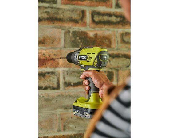 Шуруповерт Ryobi R18PD3-220TAH, ONE+, 2x2Ah, набор ручного инструмента, кейс (5133005506), изображение 3 Шуруповерт Ryobi R18PD3-220TAH, ONE+, 2x2Ah, набор ручного инструмента, кейс (5133005506), изображение 3