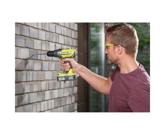 Шуруповерт Ryobi R18PD3-220TAH, ONE+, 2x2Ah, набор ручного инструмента, кейс (5133005506), изображение 5 Шуруповерт Ryobi R18PD3-220TAH, ONE+, 2x2Ah, набор ручного инструмента, кейс (5133005506), изображение 5