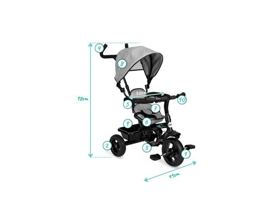 Дитячий велосипед Qkids Mila gray (ROTR00006), зображення 5 Дитячий велосипед Qkids Mila gray (ROTR00006), зображення 5