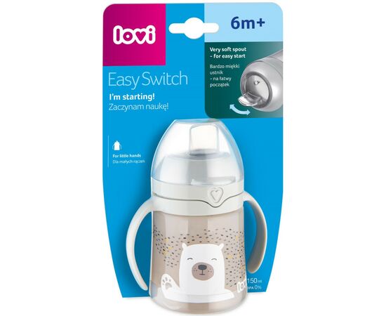 Поильник-непроливайка Lovi Easy Switch Buddy Bear 150 мл (35/350), изображение 2 Поильник-непроливайка Lovi Easy Switch Buddy Bear 150 мл (35/350), изображение 2