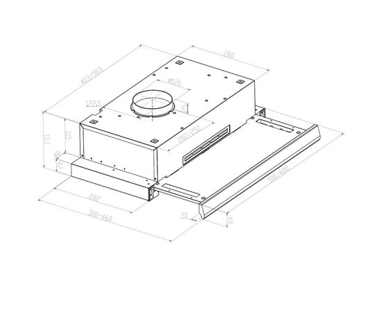 Вытяжка кухонная Pyramida TLX1-60 WH, изображение 11 Вытяжка кухонная Pyramida TLX1-60 WH, изображение 11