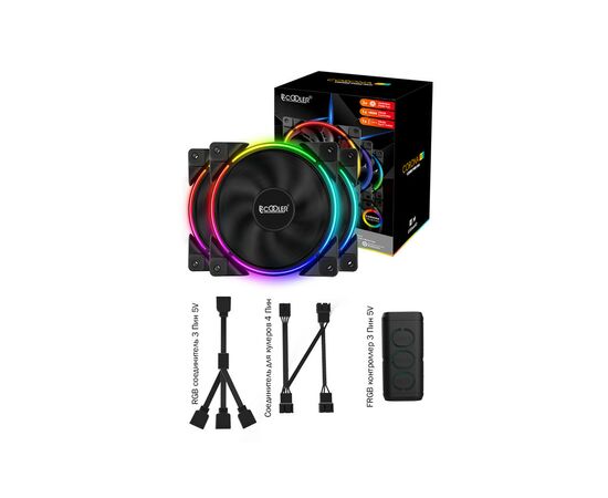 Кулер для корпуса PcСooler CORONA FRGB (3 in 1), изображение 9 Кулер для корпуса PcСooler CORONA FRGB (3 in 1), изображение 9