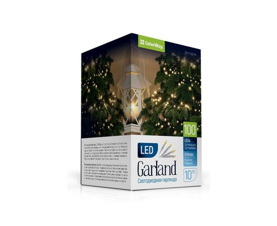 Гірлянда ColorWay LED 100 10м 8 функцій (CW-G-100L10V)