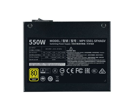 Блок питания CoolerMaster 550W V550 SFX Gold (MPY-5501-SFHAGV-EU), изображение 5 Блок питания CoolerMaster 550W V550 SFX Gold (MPY-5501-SFHAGV-EU), изображение 5
